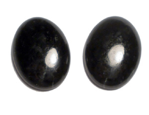 Black jade cabochon