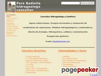 Pere Badiella, consultor hidrogeologo y geofisico