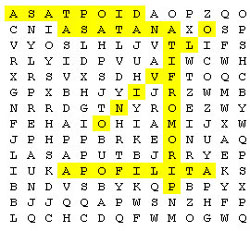 Sopa de letras: Minerales