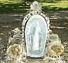 shrine embedded with Keokuk Geodes