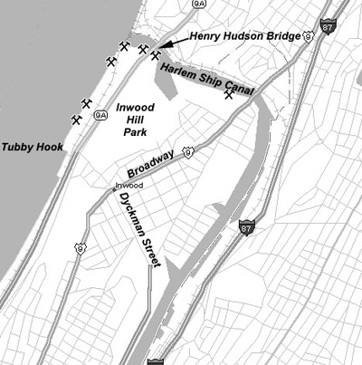 Mapa isla de Manhattan