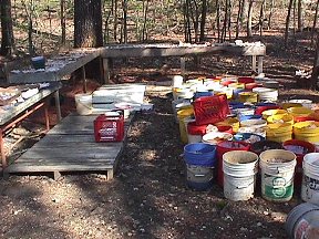 Crystal cleaning yard