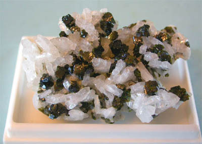 Epidote on albite